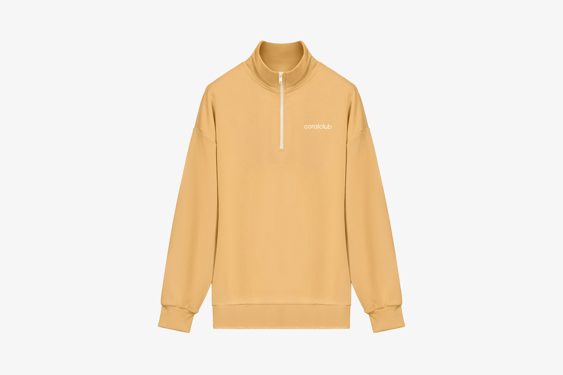 Худи на молнии бежевый