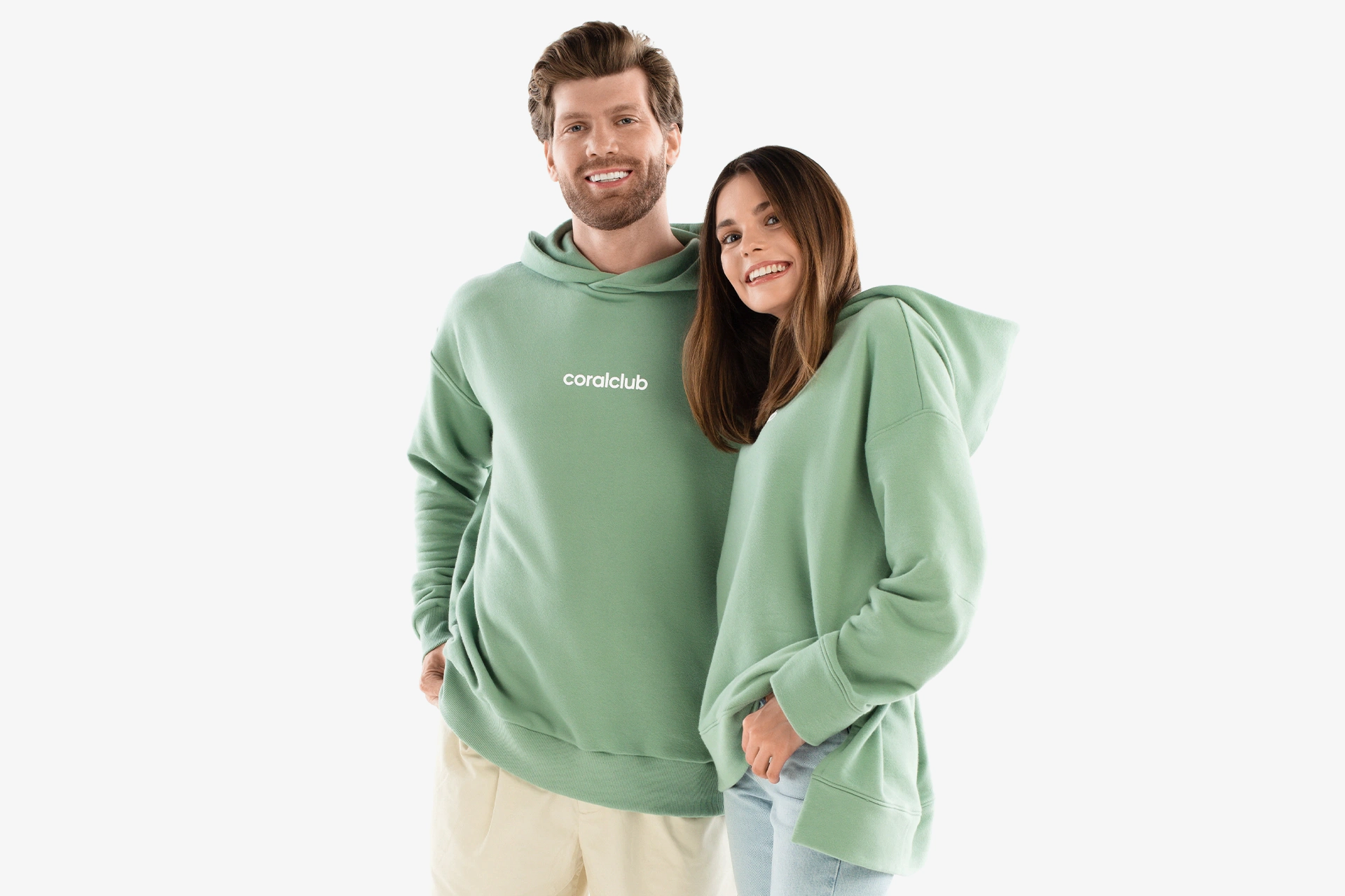 Худи мужское MERE for coralclub, мятное